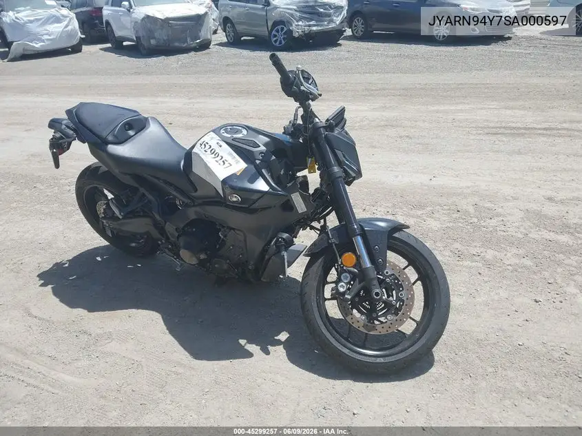 2025 Yamaha Mt09 C VIN: JYARN94Y7SA000597 Lot: 45299257