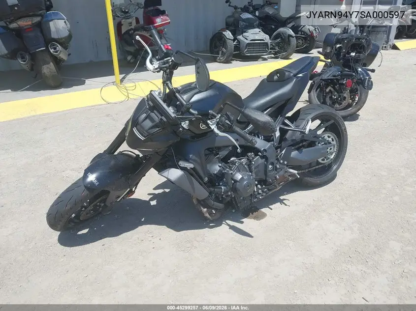 2025 Yamaha Mt09 C VIN: JYARN94Y7SA000597 Lot: 45299257
