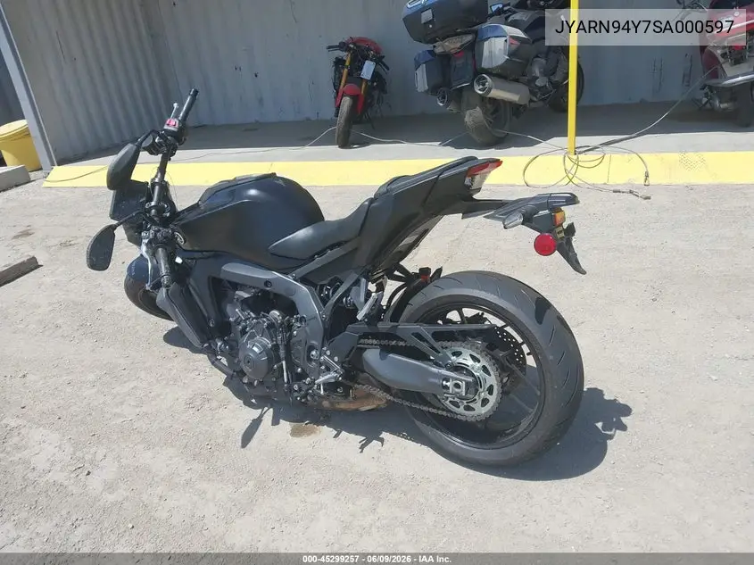 2025 Yamaha Mt09 C VIN: JYARN94Y7SA000597 Lot: 45299257