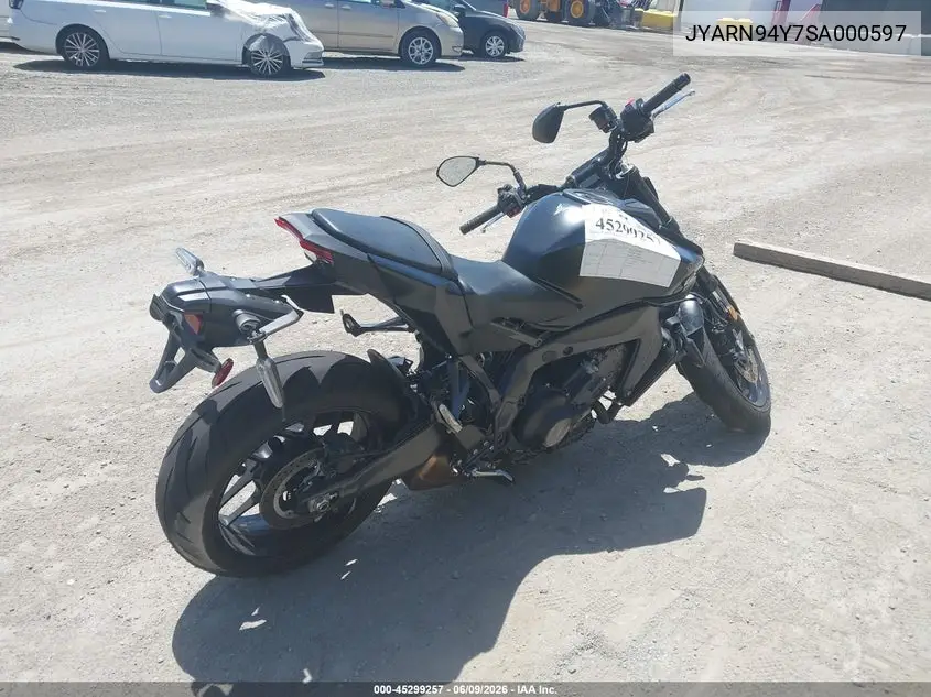 2025 Yamaha Mt09 C VIN: JYARN94Y7SA000597 Lot: 45299257