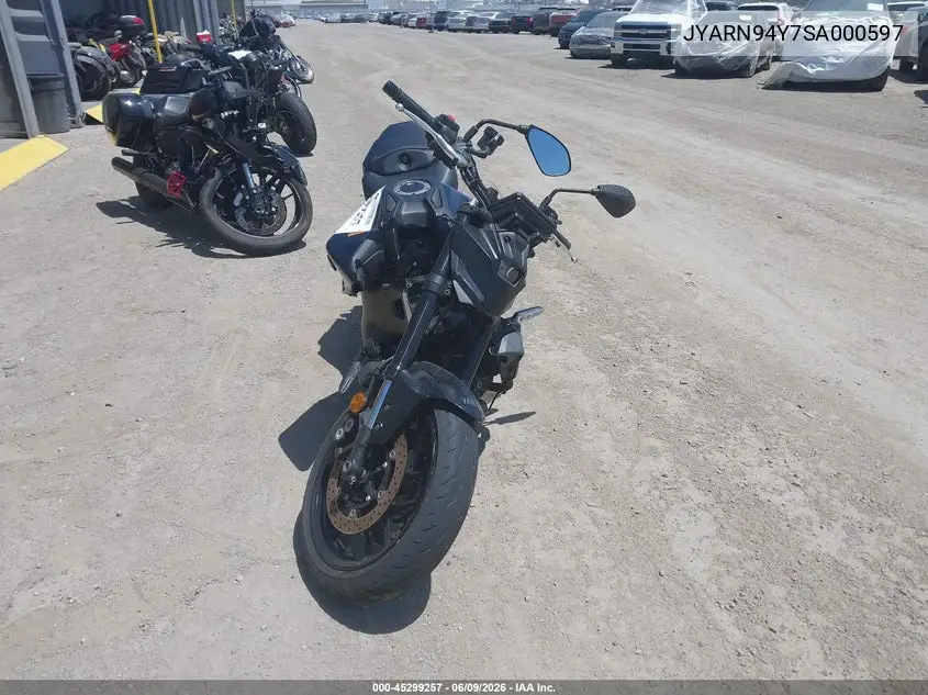 2025 Yamaha Mt09 C VIN: JYARN94Y7SA000597 Lot: 45299257