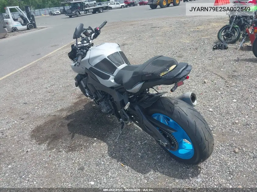2025 Yamaha Mtn1000 VIN: JYARN79E2SA002549 Lot: 45318127