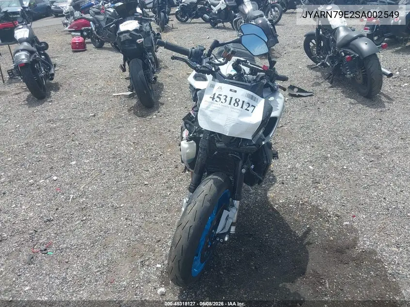 2025 Yamaha Mtn1000 VIN: JYARN79E2SA002549 Lot: 45318127