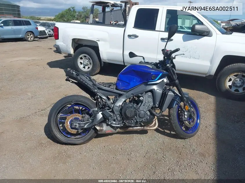 2025 Yamaha Mt09 VIN: JYARN94E6SA002511 Lot: 45322464