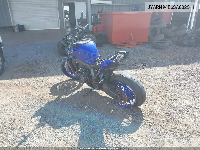 2025 Yamaha Mt09 VIN: JYARN94E6SA002511 Lot: 45322464