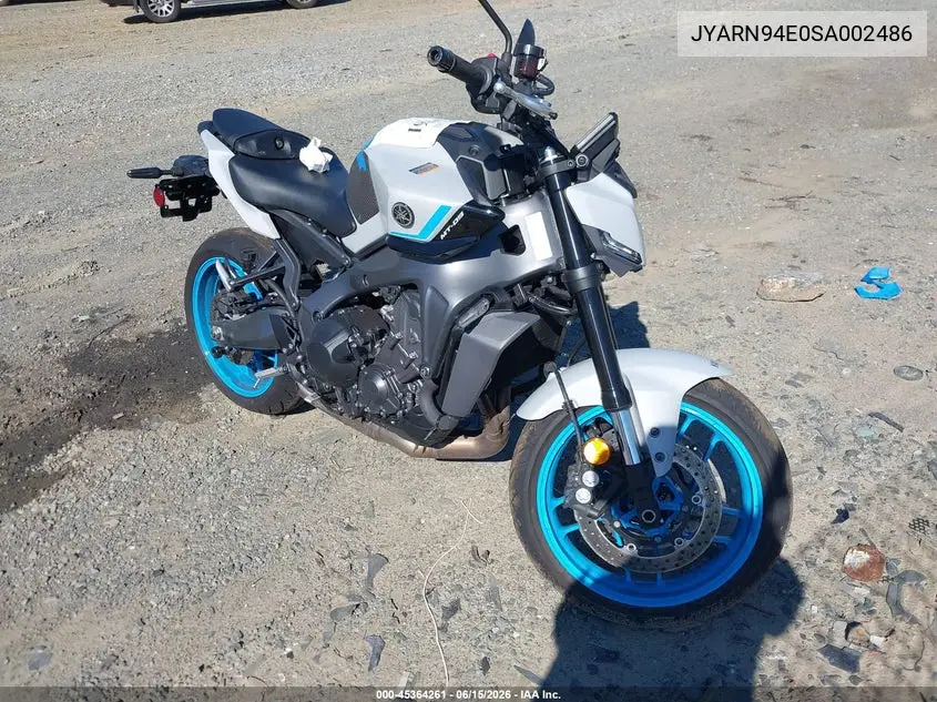 2025 Yamaha Mt09 VIN: JYARN94E0SA002486 Lot: 45364261