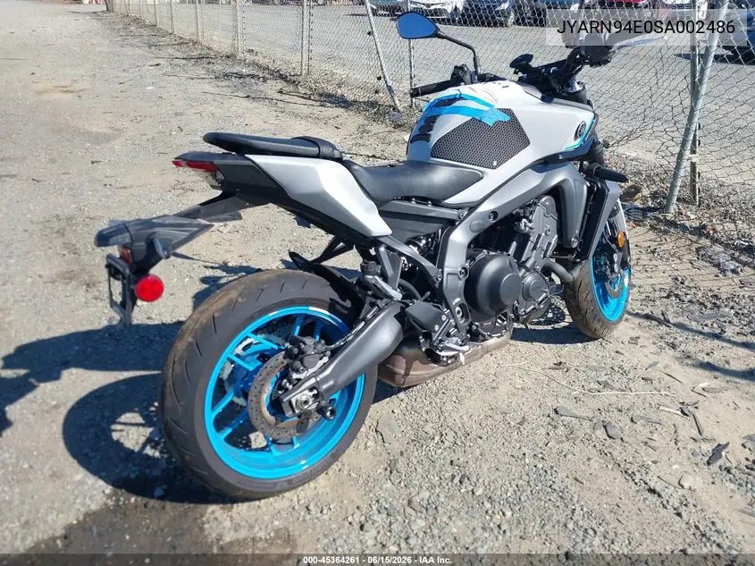 2025 Yamaha Mt09 VIN: JYARN94E0SA002486 Lot: 45364261