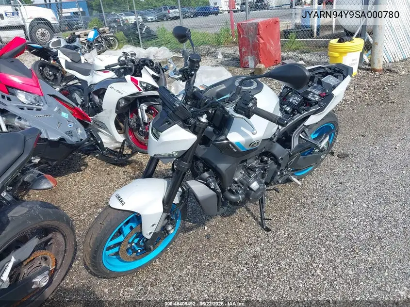 2025 Yamaha Mt09 C VIN: JYARN94Y9SA000780 Lot: 45409492