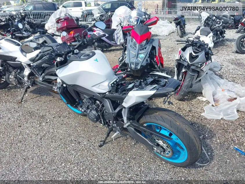 2025 Yamaha Mt09 C VIN: JYARN94Y9SA000780 Lot: 45409492