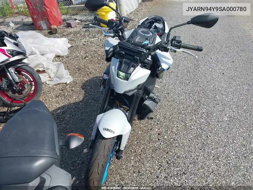 2025 Yamaha Mt09 C VIN: JYARN94Y9SA000780 Lot: 45409492