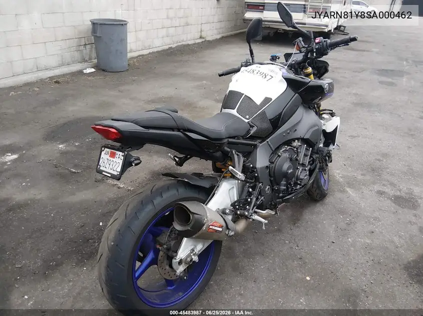 2025 Yamaha Mtn1000 Dc VIN: JYARN81Y8SA000462 Lot: 45483987