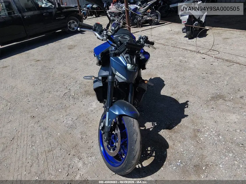 2025 Yamaha Mt09 C VIN: JYARN94Y9SA000505 Lot: 45506663