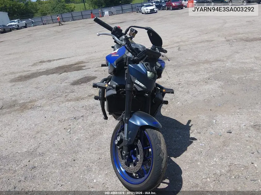 2025 Yamaha Mt09 VIN: JYARN94E3SA003292 Lot: 45681575