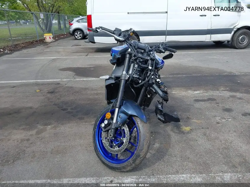 2026 Yamaha Mt09 VIN: JYARN94EXTA004778 Lot: 45000976