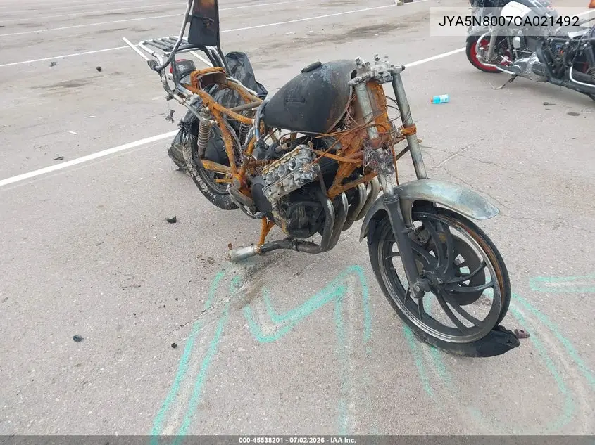 1982 Yamaha Xj650 VIN: JYA5N8007CA021492 Lot: 45538201
