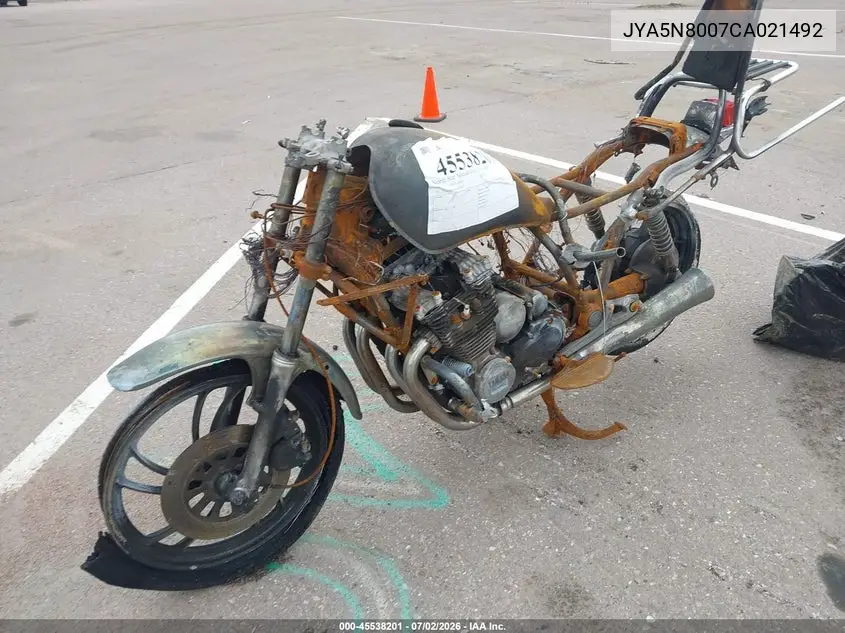 1982 Yamaha Xj650 VIN: JYA5N8007CA021492 Lot: 45538201