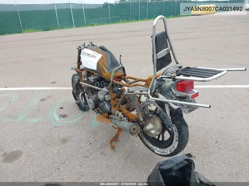 1982 Yamaha Xj650 VIN: JYA5N8007CA021492 Lot: 45538201