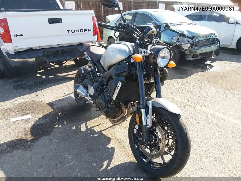 2016 Yamaha Xsr900 60Th Anniversary VIN: JYARN47E0GA000081 Lot: 44981233