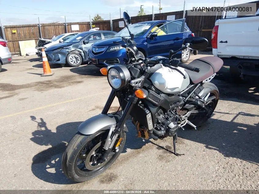 2016 Yamaha Xsr900 60Th Anniversary VIN: JYARN47E0GA000081 Lot: 44981233