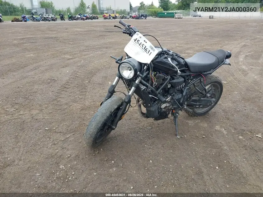 2018 Yamaha Xsr700 C VIN: JYARM21Y2JA000360 Lot: 45453631