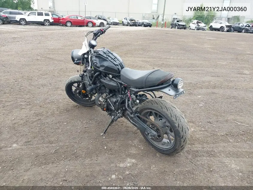 2018 Yamaha Xsr700 C VIN: JYARM21Y2JA000360 Lot: 45453631