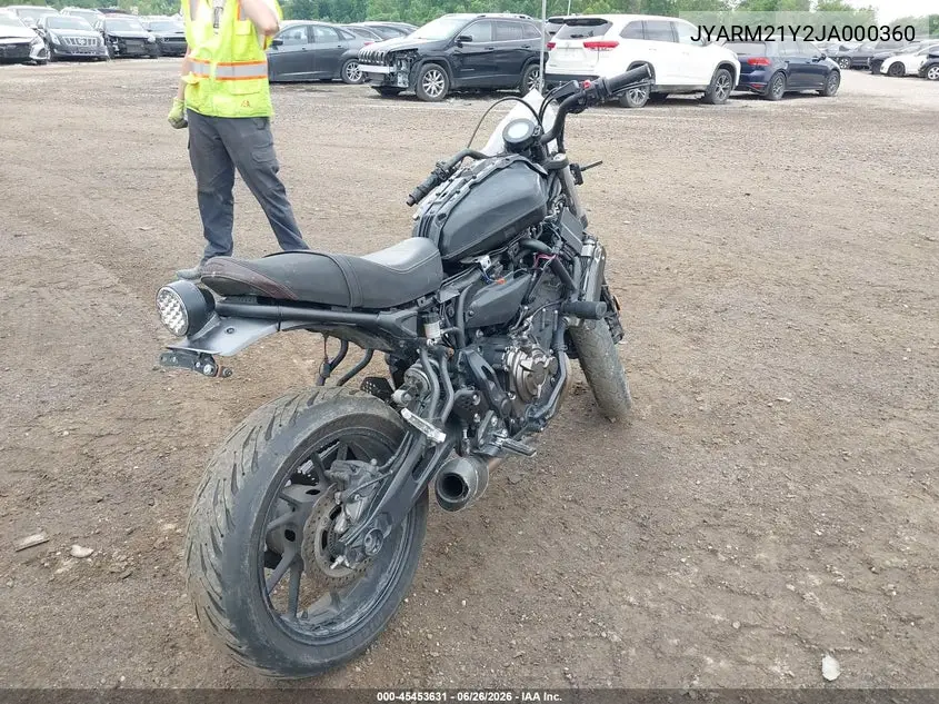 2018 Yamaha Xsr700 C VIN: JYARM21Y2JA000360 Lot: 45453631