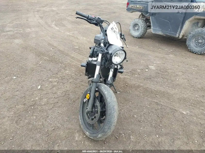 2018 Yamaha Xsr700 C VIN: JYARM21Y2JA000360 Lot: 45453631
