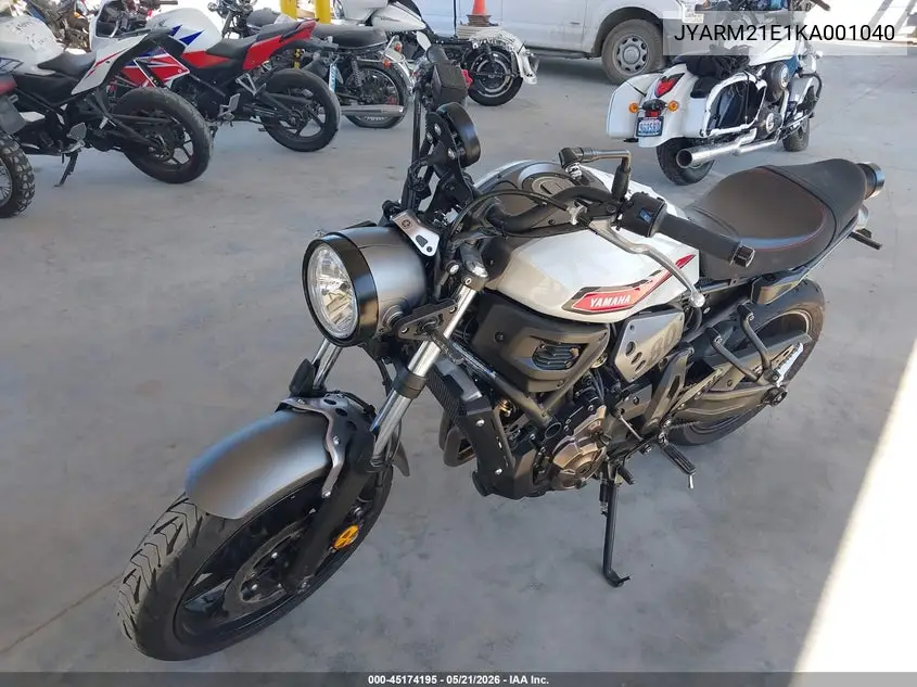 2019 Yamaha Xsr700 VIN: JYARM21E1KA001040 Lot: 45174195