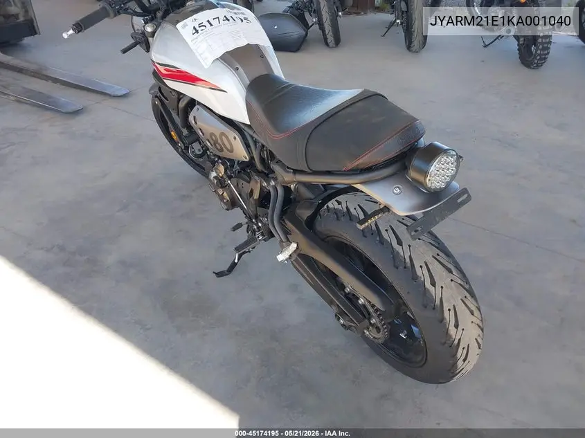 2019 Yamaha Xsr700 VIN: JYARM21E1KA001040 Lot: 45174195
