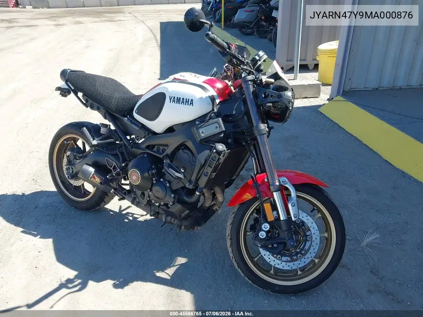 2021 Yamaha Xsr900 C VIN: JYARN47Y9MA000876 Lot: 45566765