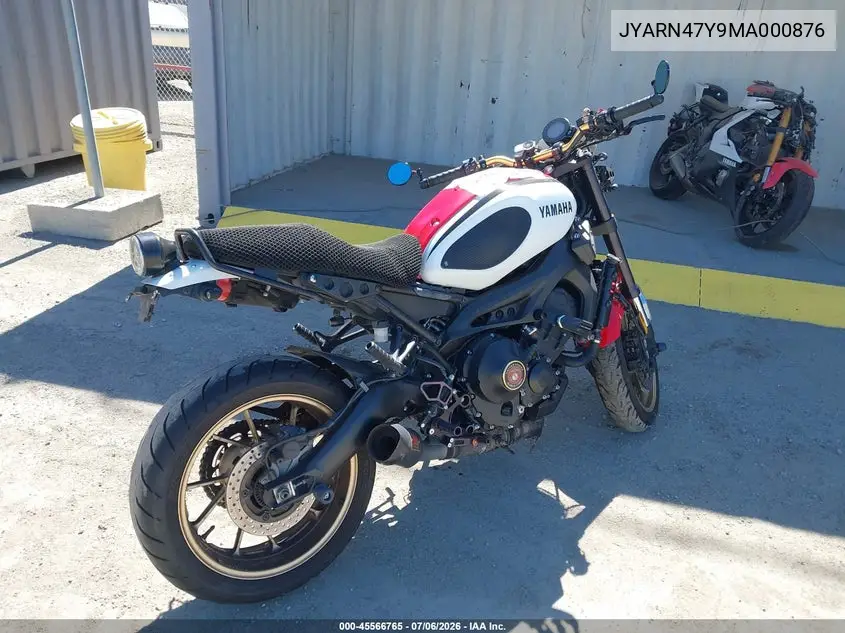 2021 Yamaha Xsr900 C VIN: JYARN47Y9MA000876 Lot: 45566765