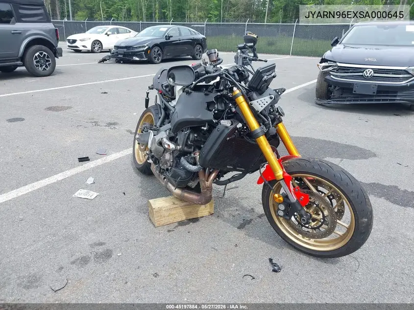 2025 Yamaha Mtm890 VIN: JYARN96EXSA000645 Lot: 45197884