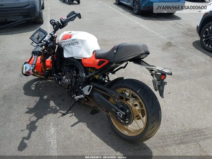 2025 Yamaha Xsr900 VIN: JYARN96EXSA000600 Lot: 45383675