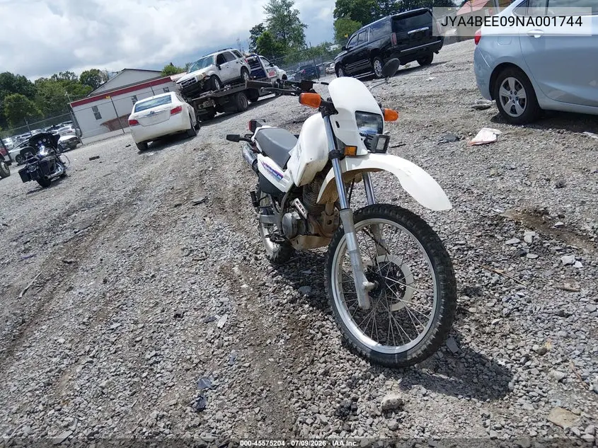 1992 Yamaha Xt225 VIN: JYA4BEE09NA001744 Lot: 45575204