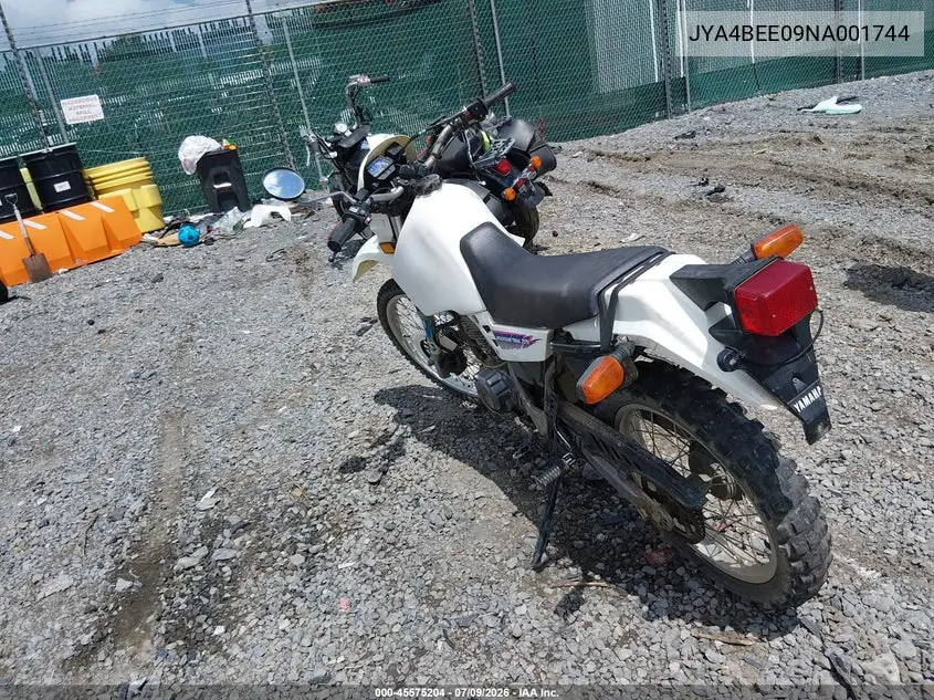1992 Yamaha Xt225 VIN: JYA4BEE09NA001744 Lot: 45575204