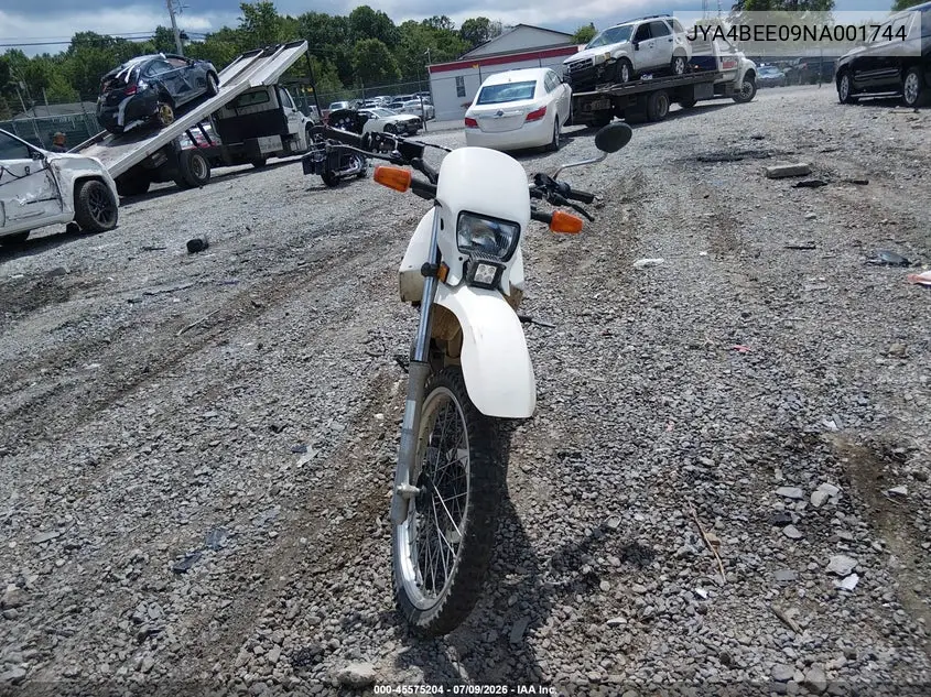 1992 Yamaha Xt225 VIN: JYA4BEE09NA001744 Lot: 45575204