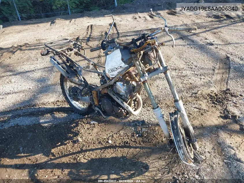 2010 Yamaha Xt250 VIN: JYADG19E5AA006840 Lot: 45420831
