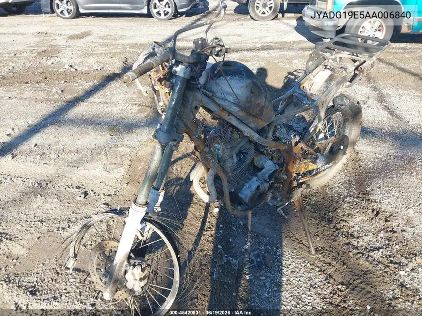 2010 Yamaha Xt250 VIN: JYADG19E5AA006840 Lot: 45420831