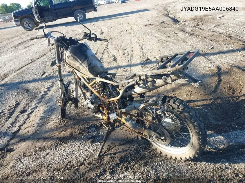 2010 Yamaha Xt250 VIN: JYADG19E5AA006840 Lot: 45420831