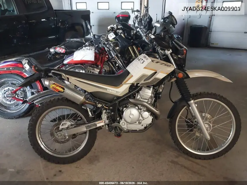 2019 Yamaha Xt250 VIN: JYADG24E5KA009901 Lot: 45406473