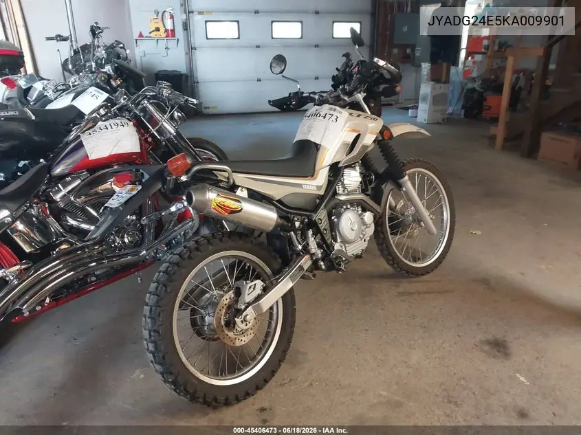 2019 Yamaha Xt250 VIN: JYADG24E5KA009901 Lot: 45406473