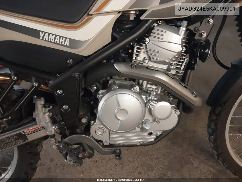 2019 Yamaha Xt250 VIN: JYADG24E5KA009901 Lot: 45406473
