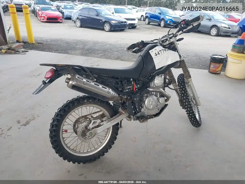 2023 Yamaha Xt250 VIN: JYADG24E0PA016665 Lot: 44779186