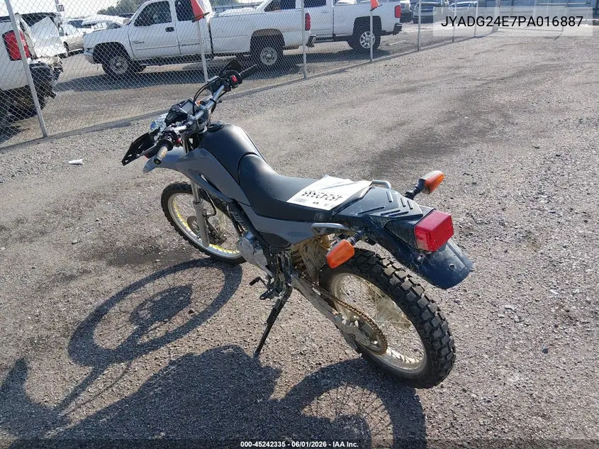 2023 Yamaha Xt250 VIN: JYADG24E7PA016887 Lot: 45242335