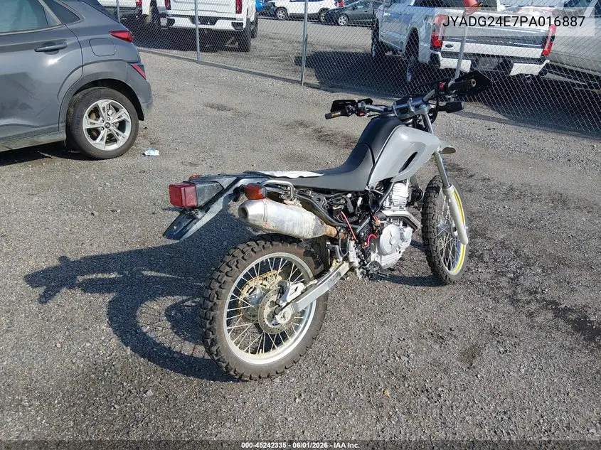 2023 Yamaha Xt250 VIN: JYADG24E7PA016887 Lot: 45242335
