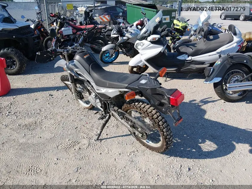 2024 Yamaha Xt250 VIN: JYADG24E7RA017279 Lot: 45588432
