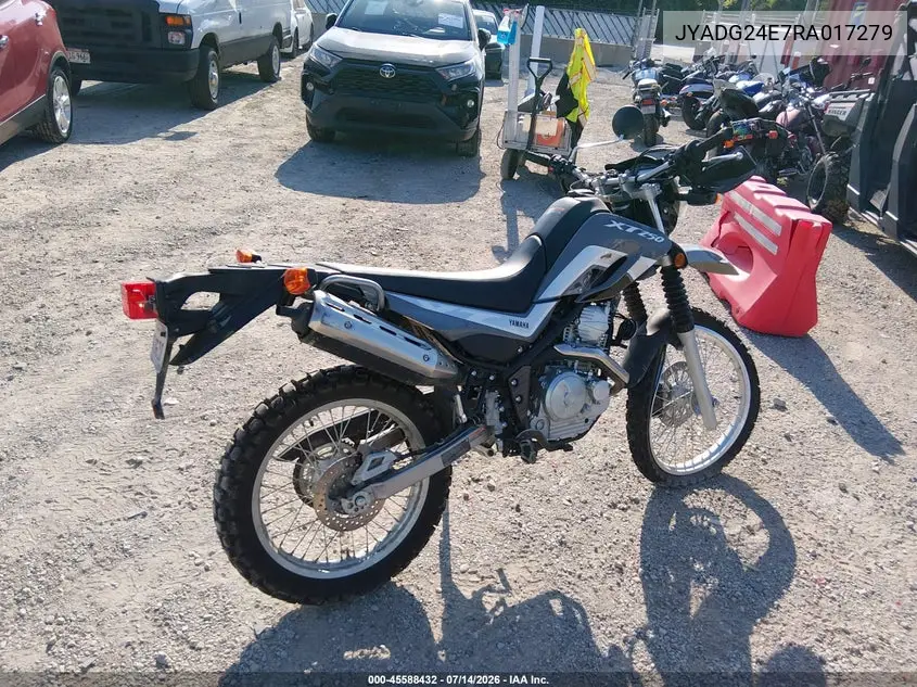 2024 Yamaha Xt250 VIN: JYADG24E7RA017279 Lot: 45588432