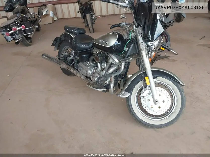 2000 Yamaha Xv1600 Atl VIN: JYAVP07EXYA003136 Lot: 45540521