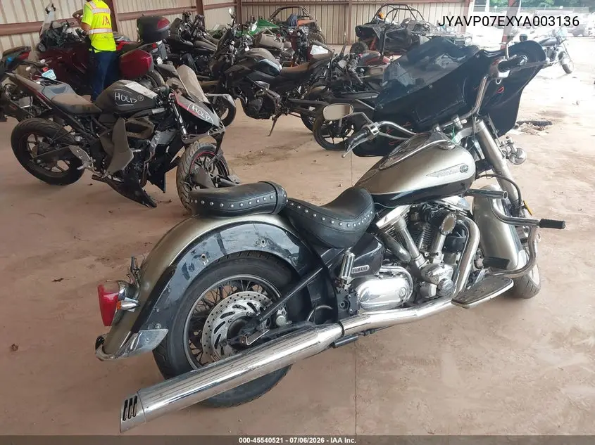 2000 Yamaha Xv1600 Atl VIN: JYAVP07EXYA003136 Lot: 45540521