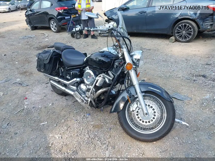 2000 Yamaha Xvs1100 VIN: JYAVP11E7YA005716 Lot: 45642844